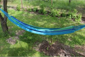 Verk HAMAK OGRODOWY MOCNY BUJAK POKROWIEC WISZĄCY LINKI 9