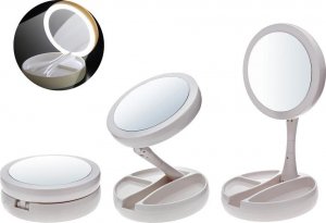 Lusterko kosmetyczne Verk Lusterko podświetlane LED obrotowe powiększające 11