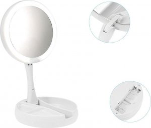 Lusterko kosmetyczne Verk Lusterko podświetlane LED obrotowe powiększające 4