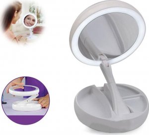 Lusterko kosmetyczne Verk Lusterko podświetlane LED obrotowe powiększające 5