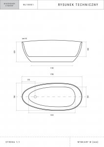 Wanna Hagendsen&Smith Vasta Mora wolnostojąca 170x78 biała połysk 3
