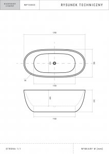Wanna Hagendsen&Smith Vasta Jima wolnostojąca 170x78 biała połysk 3