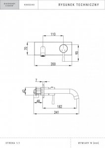 Bateria umywalkowa Hagendsen&Smith podtynkowa Czarny matowy 2