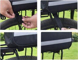 Verk Torba rowerowa sakwa na rower bagażnik duża kufer 14