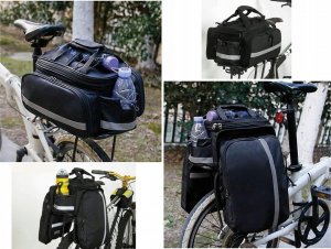 Verk Torba rowerowa sakwa na rower bagażnik duża kufer 15