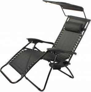 Verk LEŻAK OGRODOWY PLAŻOWY SKŁADANY DASZEK GRAVITY 2