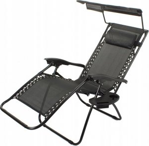 Verk LEŻAK OGRODOWY PLAŻOWY SKŁADANY DASZEK GRAVITY 4