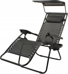 Verk LEŻAK OGRODOWY PLAŻOWY SKŁADANY DASZEK GRAVITY 5