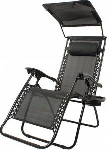 Verk LEŻAK OGRODOWY PLAŻOWY SKŁADANY DASZEK GRAVITY 7