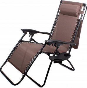 Verk LEŻAK OGRODOWY PLAŻOWY SKŁADANY DASZEK GRAVITY 4