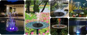 Solarna Fontanna Ogrodowa LED Pływająca Pompa Wody 2