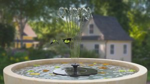 Solarna Fontanna Ogrodowa LED Pływająca Pompa Wody 4