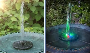 Solarna Fontanna Ogrodowa LED Pływająca Pompa Wody 5