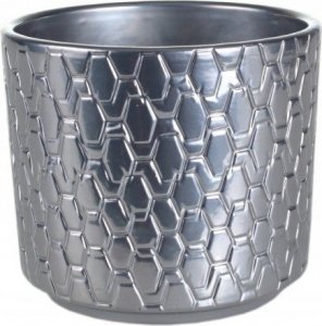 Cermax Osłonka ceramiczna na doniczkę srebrna 12 cm 1