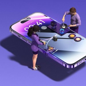 Baseus Szkło hartowane Schott HD 0.3 mm do Iphone 14 Pro Max 8