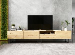 Meble Lindner Szafka RTV Loft komoda RTV Loft dąb artisan 240 cm 1