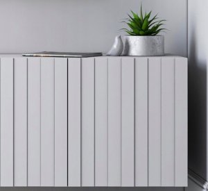 Meble Lindner Komoda RTV Glamour Szafka RTV Glamour Biały 112 cm 15