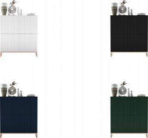 Meble Lindner Komoda RTV Glamour Szafka RTV Granatowy MAT 112 cm 12