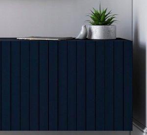 Meble Lindner Komoda RTV Glamour Szafka RTV Granatowy MAT 112 cm 15