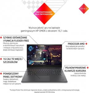 Laptop HP HP OMEN 16 Ryzen 7 5800H 16GB 1TB RTX 3050 Ti 144Hz Win11 10