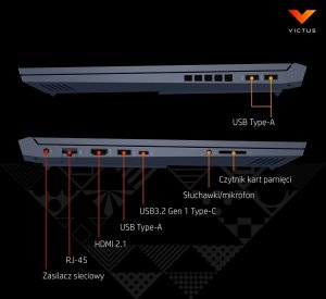 Laptop HP HP Victus 16 Ryzen 5 6600H 16/512GB SSD RTX 3050Ti 144Hz W11 9