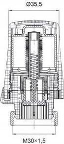 Invena głowica termostatyczna MINI 2 PROV CD-74-015 9