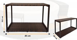 Thunder Szafka bez drzwi do kwadratowego JACUZZI THUNDER - kolor brązowy 2