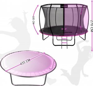 Trampolina ogrodowa Thunder Inside Ultra z siatką wewnętrzną 14 FT 435 cm 2