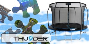 Trampolina ogrodowa Thunder Trampolina ogrodowa dla dzieci THUNDER INSIDE ELITE 14FT BLUE 10