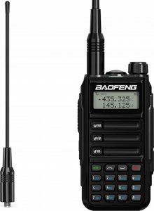 Krótkofalówka HamRadioShop Baofeng UV-16 5W dwupasmowy radiotelefon 2m + 70cm w kolorze czarnym z ładowaniem USB C 1