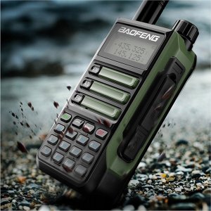 Krótkofalówka HamRadioShop Baofeng UV-16 5W dwupasmowy radiotelefon 2m + 70cm w kolorze czarnym z ładowaniem USB C 3