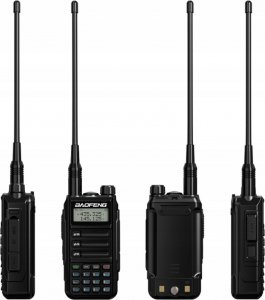 Krótkofalówka HamRadioShop Baofeng UV-16 5W dwupasmowy radiotelefon 2m + 70cm w kolorze czarnym z ładowaniem USB C 5