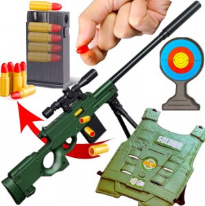 tomdorix AWP Snajperka Karabin Na Strzałki [Pocisk+Łuska] + Kamizelka + Tarcza 1