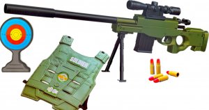 tomdorix AWP Snajperka Karabin Na Strzałki [Pocisk+Łuska] + Kamizelka + Tarcza 4