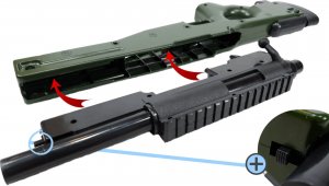 tomdorix AWP Snajperka Karabin Wyborowy Na Kulki Air Soft Gun + 2x Granaty 5