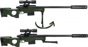 tomdorix AWP Snajperka Karabin Wyborowy Na Kulki Air Soft Gun + 2x Granaty 6