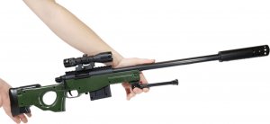 tomdorix AWP Snajperka Karabin Wyborowy Na Kulki Air Soft Gun + 2x Granaty 9