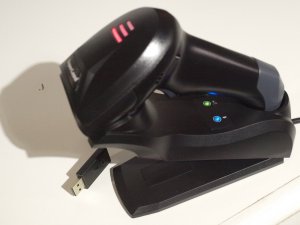 Czytnik kodów kreskowych Kim-Tech Skaner kodów kreskowych 1D 2D z ruchomą regulowaną podstawką 2.G Bluetooth 2