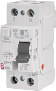 ETI Wyłącznik różnicowoprądowy EFI-P2 AC 40/0.03 1