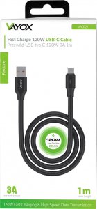 Kabel USB Vayox USB-A - USB-C 1 m Czarny (KX4240) 9