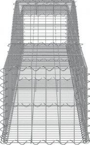 vidaXL Kosze gabionowe, 2 szt, 400x50x40/60 cm, galwanizowane żelazo 5