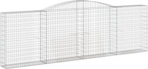 vidaXL Kosze gabionowe, 2 szt, 400x30x120/140 cm, galwanizowane żelazo 3