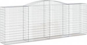 vidaXL Kosze gabionowe, 2 szt, 400x50x140/160 cm, galwanizowane żelazo 3