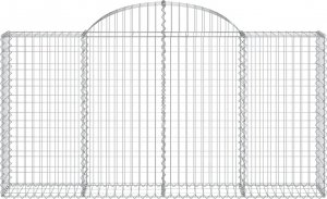 vidaXL Kosze gabionowe, 10 szt, 200x30x100/120cm, galwanizowane żelazo 4