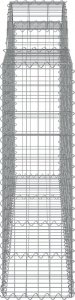 vidaXL Kosze gabionowe, 18 szt, 200x30x100/120cm, galwanizowane żelazo 5