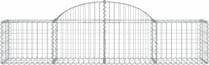 vidaXL Kosze gabionowe, 6 szt, 200x50x40/60 cm, galwanizowane żelazo 4