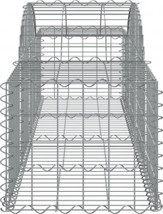 vidaXL Kosze gabionowe, 8 szt, 200x50x40/60 cm, galwanizowane żelazo 5