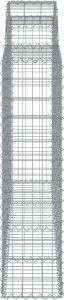 vidaXL Kosze gabionowe, 5 szt, 200x30x120/140 cm, galwanizowane żelazo 5