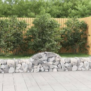 vidaXL Kosze gabionowe, 5 szt, 200x30x40/60 cm, galwanizowane żelazo 1
