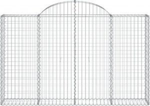 vidaXL Kosze gabionowe, 6 szt, 200x30x120/140 cm, galwanizowane żelazo 4